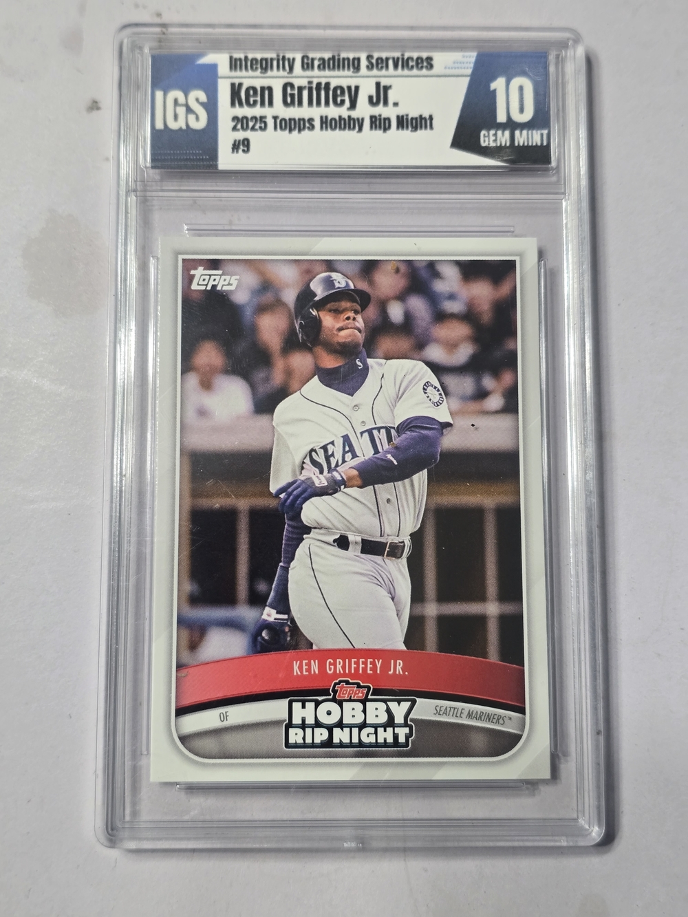 GEM MINT 10 Ken Griffey Jr. Hobby Rip Night Card
